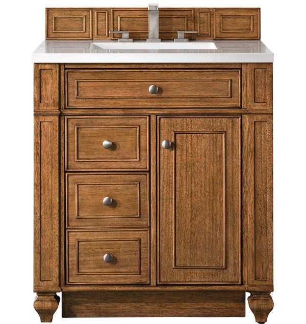 James Martin Vanities Bristol Collection 30 in. Single Vanity in Saddle Brown with Countertop Options on Sale