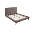 Alpine Britney California King Upholstered Platform Bed, Dark Grey Sale