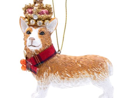 Gisela Graham Corgi Dog With Crown Christmas Decoration - 12763 Online Hot Sale