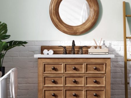 James Martin Vanities Malibu Collection 36 in. Single Vanity in Honey Alder with Countertop Options Online