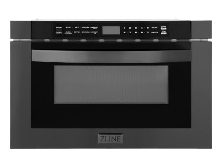 ZLINE 24 in. 1.2 cu. ft. Black Stainless Steel Built-in Microwave Drawer (MWD-1-BS) Discount