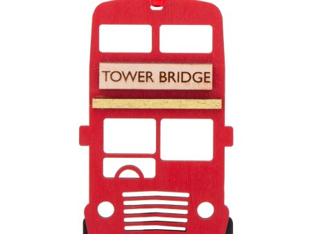 Artcuts London Bus Hanging Wooden Decoration Discount