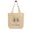 Personalised Custom Text - Eco Tote Bag - London Doodles - Tower Bridge For Sale