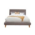 Alpine Britney Standard King Upholstered Platform Bed, Dark Gray Online