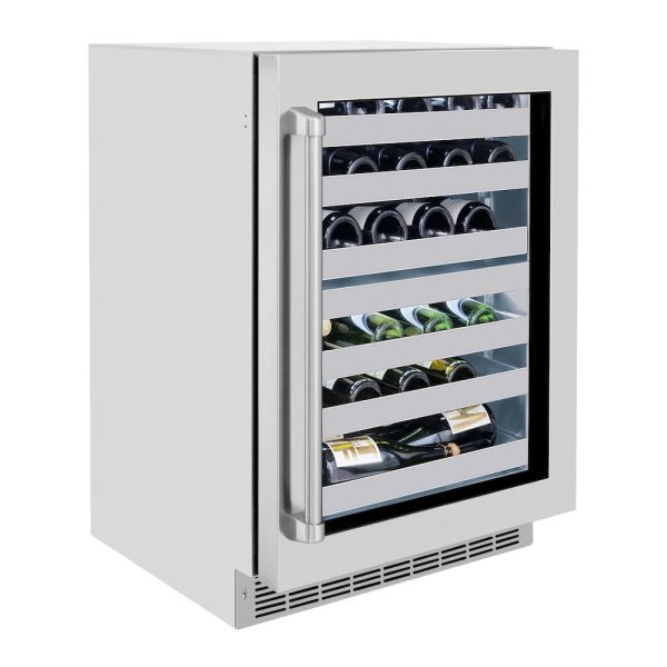 ZLINE 24 in. Touchstone Dual Zone 44 Bottle Wine Cooler With Stainless Steel Glass Door (RWDO-GS-24) Online