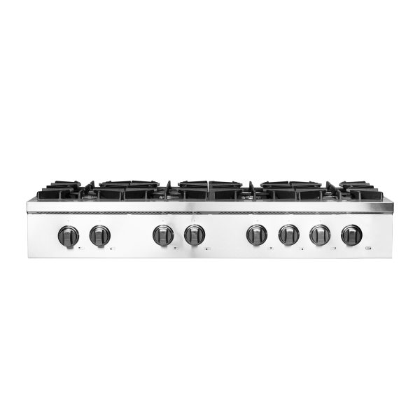 Forno Lseo 48 in. 8 Burner Gas Rangetop with Griddle in Stainless Steel (FCTGS5737-48) Supply