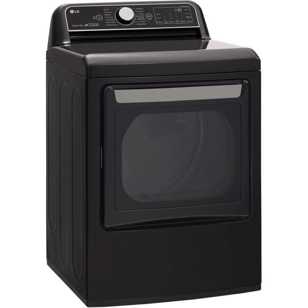 LG 27 in. Smart Wi-Fi Enabled Electric Dryer with TurboSteam In Black Steel 7.3 cu. ft. (DLEX7900BE) Sale