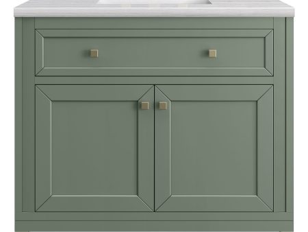 James Martin Vanities Chicago Collection 36 in. Single Vanity in Smokey Celadon with Countertop Options Cheap