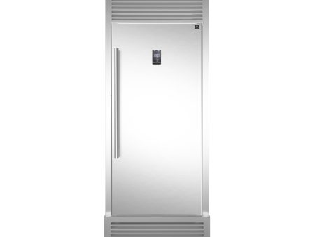 Forno Rizzuto - 32 in. 13.8 cu.ft. Interchangeable Refrigerator to Freezer with Right Side Door and Decorative Grill in Stainless Steel (FFFFD1933-32RS) Sale