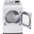 LG 27 in. Smart Wi-Fi Enabled Electric Dryer with TurboSteam In White 7.3 cu. ft. (DLEX7800WE) Hot on Sale