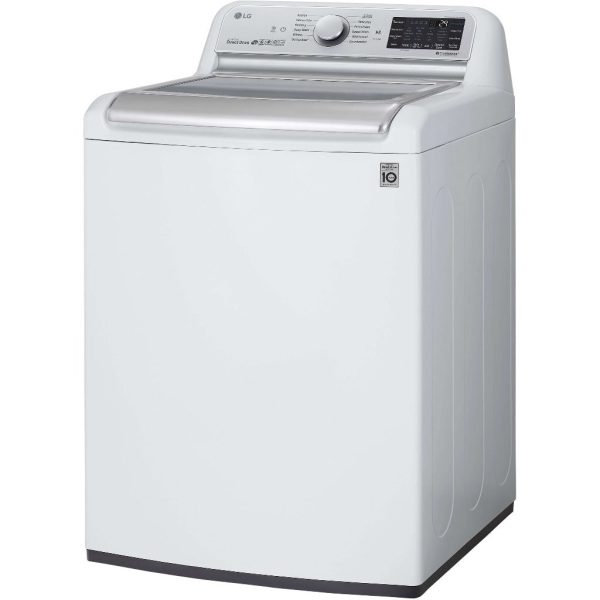 LG 27 in. Smart wi-fi Enabled Top Load Washer with TurboWash3D Technology in White 5.5 cu. ft. (WT7800CW) For Discount