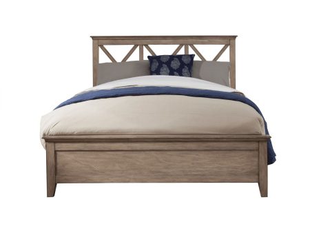 Alpine Potter Queen Panel Bed, French Truffle Fashion