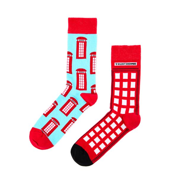 Urban Eccentric Socks Telephone Box Two Pack Discount