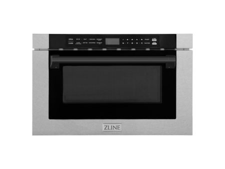 ZLINE Autograph Edition 24 in. Microwave in Fingerprint Resistant Stainless Steel with Traditional Handles and Matte Black Accents (MWDZ-1-SS-H-MB) Online Hot Sale