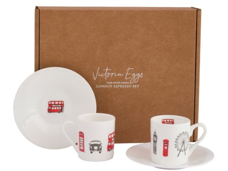 London Skyline Espresso Cups Set by Victoria Eggs Hot on Sale