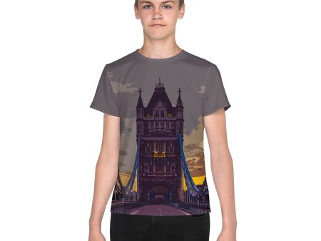 Tower Bridge at Dawn - All Over Print - Youth T-Shirt Online Sale