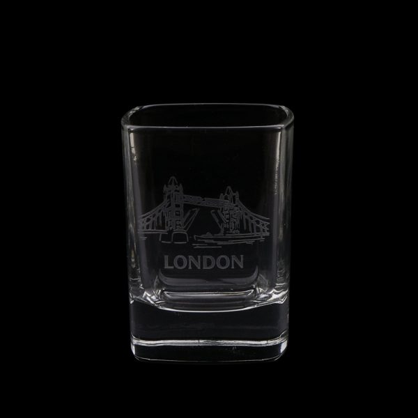 Tower Bridge Square Dram Whisky Glass on Sale