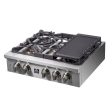 Forno Spezia 30 in. 5 Burner Gas Cooktop with Wok Ring and Griddle in Stainless Steel (FCTGS5751-30) Fashion