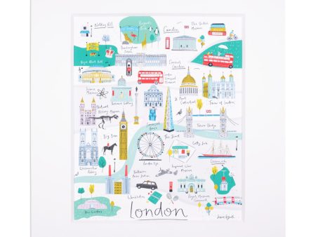 Jessica Hogarth Map Large Print 14  x 12  Online now