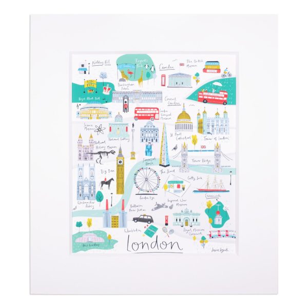 Jessica Hogarth Map Large Print 14  x 12  Online now