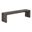 Moe s 71 in. Vintage Dining Bench in Grey Pine Hot on Sale