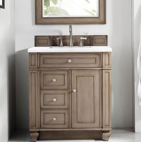 James Martin Vanities Bristol Collection 30 in. Single Vanity in Whitewashed Walnut with Countertop Options Online now