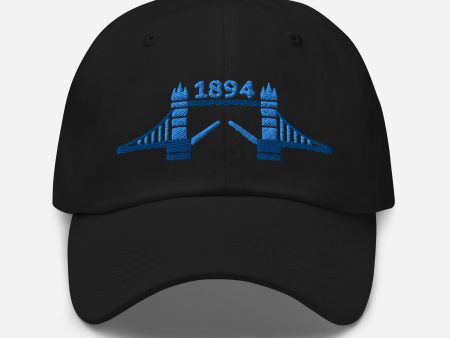 1894 Tower Bridge - Blue Thread Embroidered Baseball Cap For Cheap