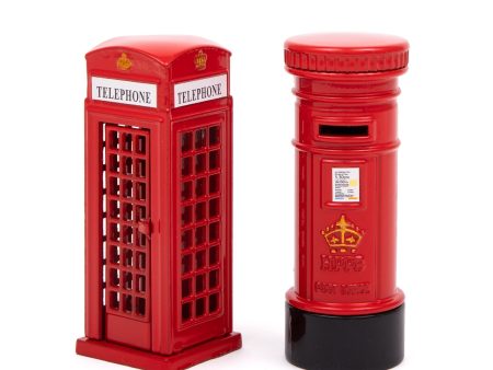 Die Cast Toy Set - London Telephone Box and Post Box Online now