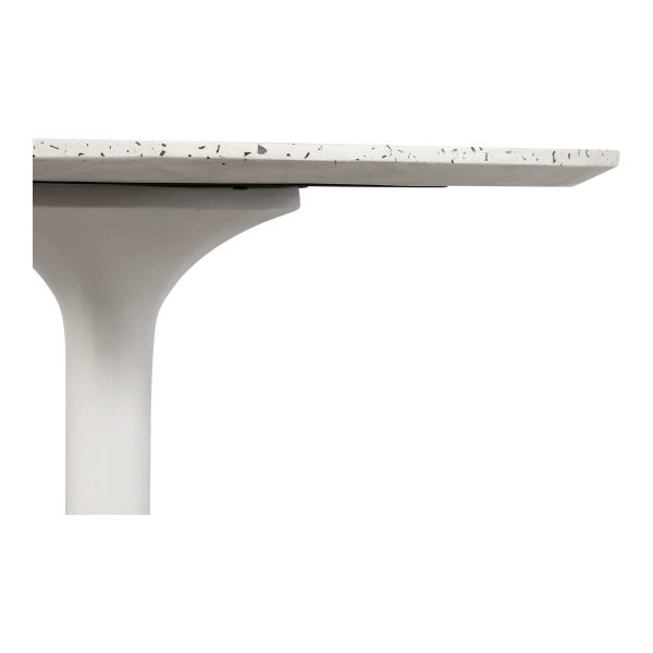 Moe s Tuli Collection 39 in. Round Outdoor Cafe Table in Light Grey on Sale