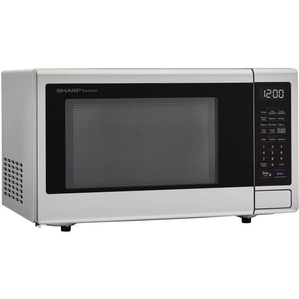 Sharp 1.1 cu. ft. 21 in. Countertop Microwave with Alexa-Enabled Controls in Stainless Steel (SMC1139FS) Discount