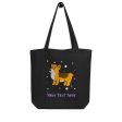 Personalised Custom Text - Eco Tote Bag - London Doodles - Royal Corgi Supply