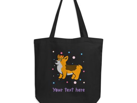 Personalised Custom Text - Eco Tote Bag - London Doodles - Royal Corgi Supply