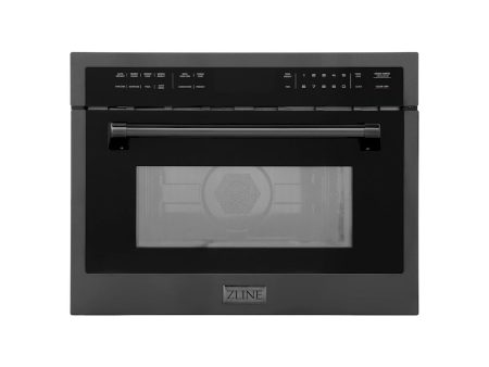 ZLINE 24 in. Black Stainless Steel Built-in Convection Microwave Oven with Speed and Sensor Cooking (MWO-24-BS) Online Hot Sale