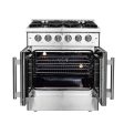 Forno Galiano 30 in. 4.32 cu. ft. French Door Freestanding All Gas Range in Stainless Steel (FFSGS6444-30) Cheap