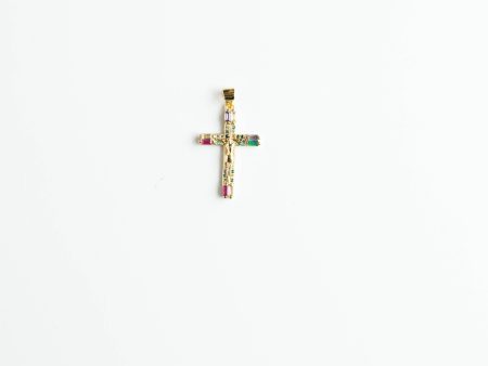 Cross of Many Colors Charm Discount