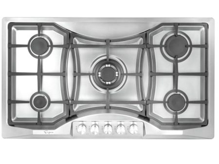 Empava 36 in. 5 Burner Built-in Gas Cooktop in Stainless Steel (36GC24) Online Hot Sale