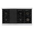 ZLINE Autograph Edition 48 in. 6.7 cu. ft. Paramount Double Oven Dual Fuel Range with 8 Burner Gas Cooktop in DuraSnow® Stainless Steel with White Matte Doors and Champagne Bronze Accents (SDRSZ-WM-48-CB) Online