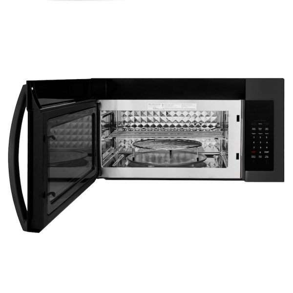 ZLINE Black Stainless Steel Over the Range Convection Microwave Oven with Modern Handle (MWO-OTR-BS) Online Hot Sale