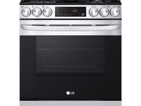 LG 30 in. 5.8-Cu Ft. Smart Wi-Fi Enabled Fan Convection Gas Slide-in Range with Air Fry and EasyClean (LSGL5833F) For Discount