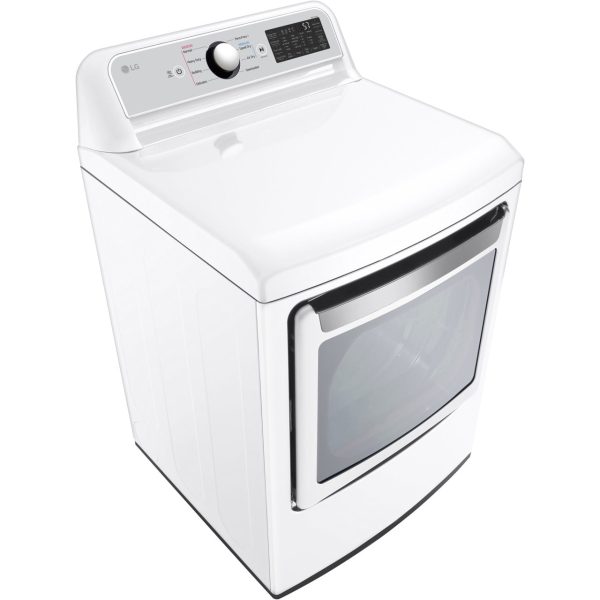 LG 7.3-Cu. Ft. Ultra Large Capacity Smart wi-fi Enabled Rear Control Electric Dryer with EasyLoad Door (DLE7400WE) Discount