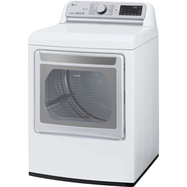 LG 27 in. Smart Wi-Fi Enabled Electric Dryer with TurboSteam In White 7.3 cu. ft. (DLEX7800WE) Hot on Sale