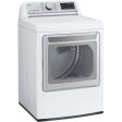 LG 27 in. Smart Wi-Fi Enabled Electric Dryer with TurboSteam In White 7.3 cu. ft. (DLEX7800WE) Hot on Sale