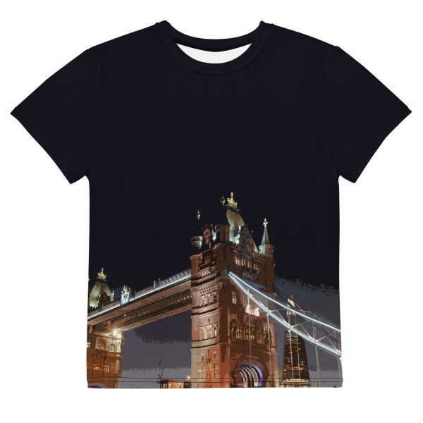 Tower Bridge at Night - All Over Print - Youth T-Shirt Hot on Sale