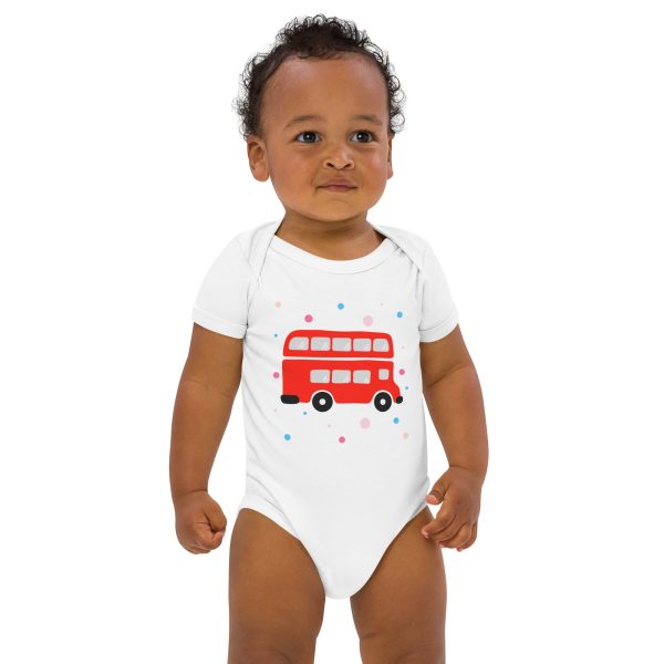 London Doodles - Bus - Organic Cotton Baby Bodysuit Supply