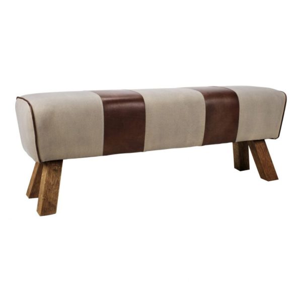 Moe s Pommel Collection 52 in. Indoor Bench in Tan and Brown Leather on Sale