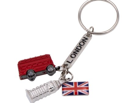 London Charms Keyring - Bus, Big Ben and Union Jack Online