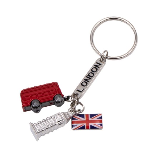 London Charms Keyring - Bus, Big Ben and Union Jack Online