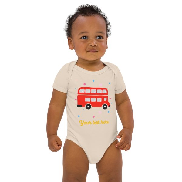 Personalised Custom Text - Baby Bodysuit - London Doodles - Bus Online Sale