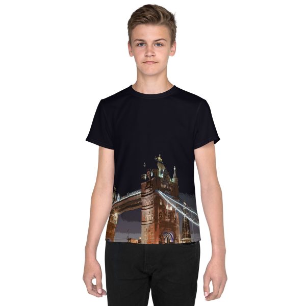 Tower Bridge at Night - All Over Print - Youth T-Shirt Hot on Sale