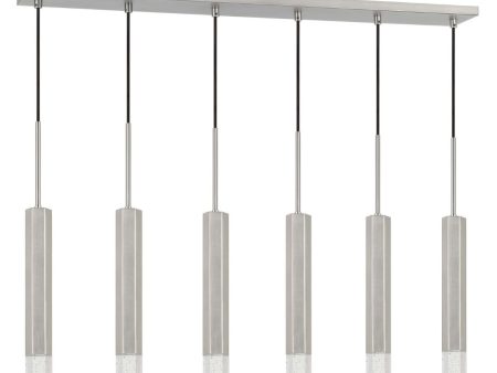 Cal Lighting Troy Integrated Led Dimmable Hexagon Aluminum Casted 6 Lights Pendant With Glass Diffuser Online Sale